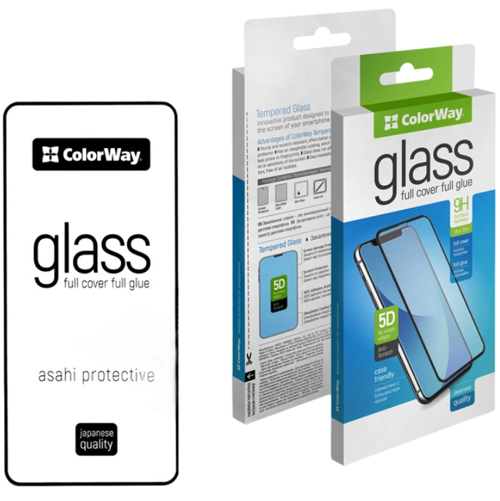 Защитное стекло Colorway 9H FC glue Samsung Galaxy A54 black (CW-GSFGSGA546-BK)