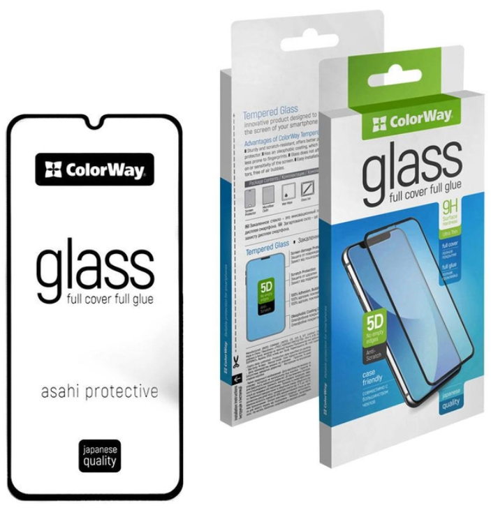 Захисне скло Colorway 9H FC glue Anti-Spy Apple iPhone 14 Pro black (CW-GSFGASAI14P-BK)