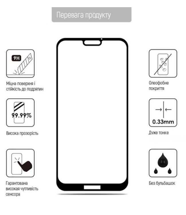 Защитное стекло Colorway 9H FC glue Anti-Spy Apple iPhone 14 Pro black (CW-GSFGASAI14P-BK) фото №2