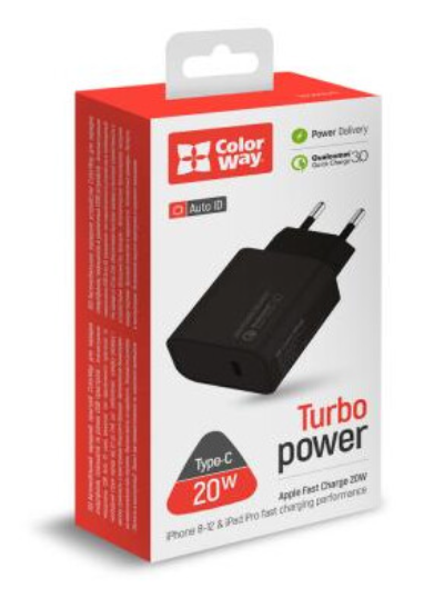СЗУ Colorway Power Delivery Port USB Type-C (20W) V2 чорне фото №7