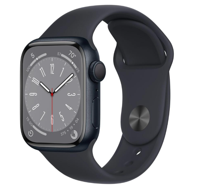 Смарт-годинник Apple Watch 8 GPS 41mm Midnight Aluminium with Midnight Sport Band M/L (MNU83) фото №2