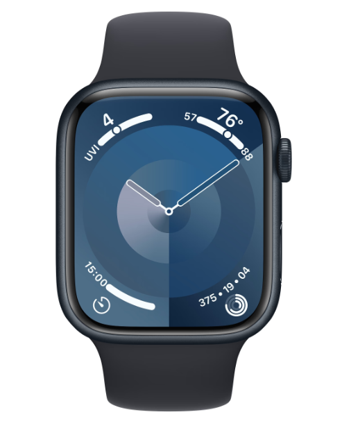 Смарт-часы Apple Watch Series 9 GPS 45mm Midnight Aluminium Case with Midnight Sport Band - S/M (MR99
