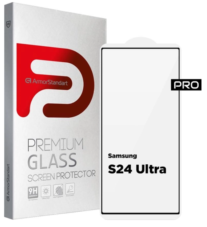 Защитное стекло Armorstandart Pro Samsung S24 Ultra Black (ARM72438)