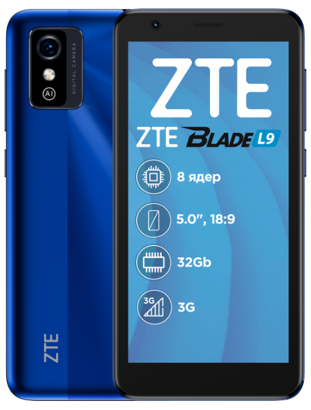 Смартфон ZTE BLADE L9 1/32 GB Blue