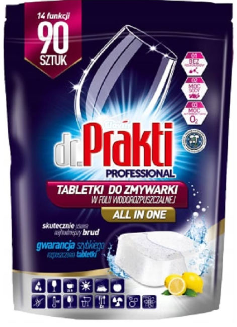 Таблетки для посудомийної машини Dr. Prakti 90 шт (5903855501331)