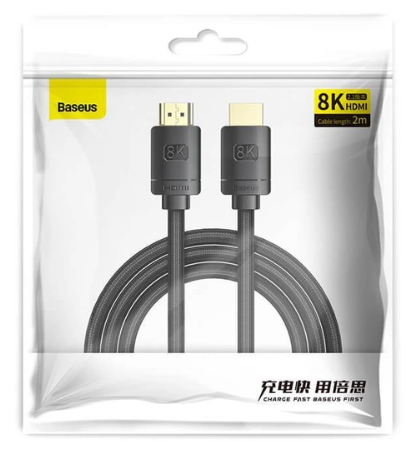 Кабель Baseus High Definition Series HDMI to HDMI 8K 2m Black фото №2