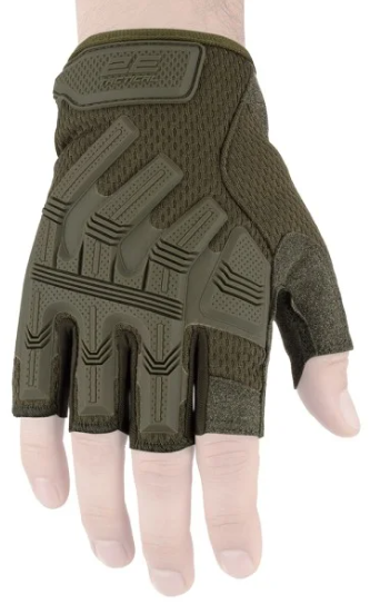 Тактичні рукавиці 2E безпалі, L, зелені (2E-TACTGLOSUM-L-OG)