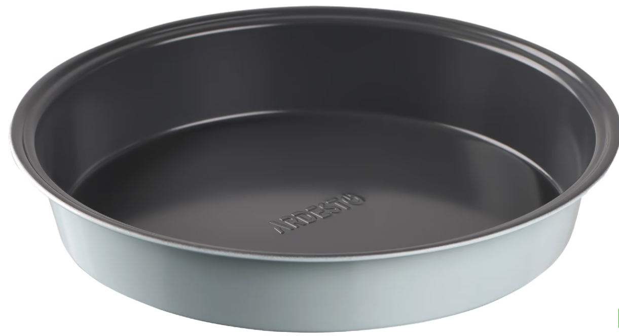 Форма для выпекания Ardesto Tasty baking, 24.5x4см, вуглецева сталь, кругла, сіро-блакитний