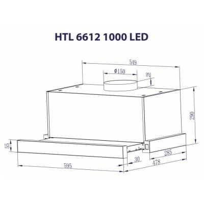 Вытяжки Minola HTL 6612 WH 1000 LED фото №3
