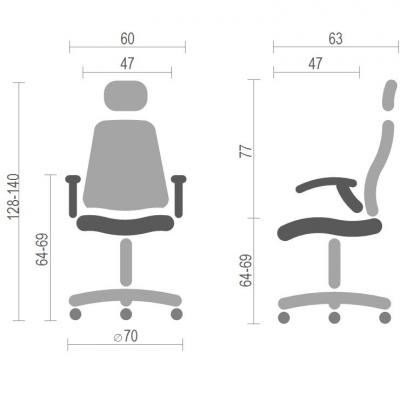 Офісне крісло АКЛАС Прима PL HR ANF Бордовое (10480) фото №6