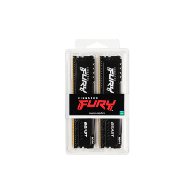 Модуль пам'яті для комп'ютера  DDR4 16GB (2x8GB) 2666 MHz Fury Beast Black  (KF426C16BBK2/16) фото №11
