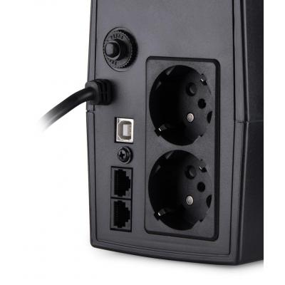 Источник бесперебойного питания Vinga LED 600VA plastic case with USB (VPE-600PU) фото №8
