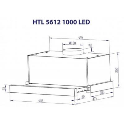 Вытяжки Minola HTL 5612 WH 1000 LED фото №9