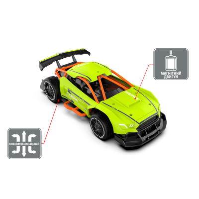 Радиоуправляемая игрушка Sulong Toys Speed racing drift – Mask (зеленый, 1:24) (SL-290RHGR) фото №3