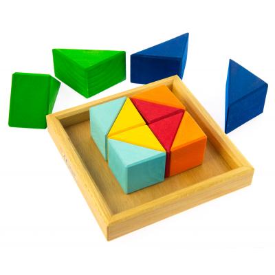 Конструктор nic Конструктор  деревянный Разноцветный треугольник (NIC523345) фото №4