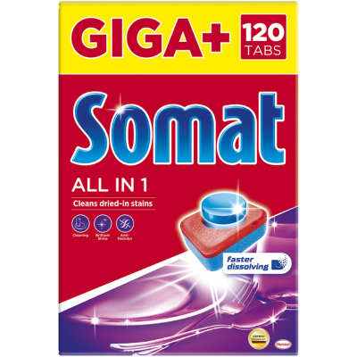 Таблетки для посудомийної машини Somat All in 1 120 шт. (9000101535297)