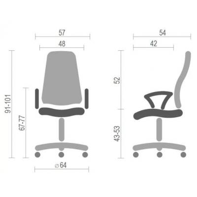 Офісне крісло АКЛАС Тета CH PR Серое (12222) фото №6