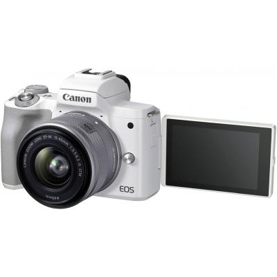 Цифровая фотокамера Canon EOS M50 Mk2   15-45 IS STM Kit White (4729C028) фото №6
