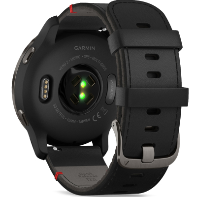 Smart часы Garmin Venu 2, GPS, Wi-Fi, Black   Slate, Leather, GPS (010-02430-21) фото №9