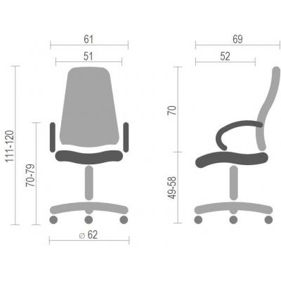 Офісне крісло АКЛАС Анхель PL TILT чёрно-оренжевый (20994) фото №6
