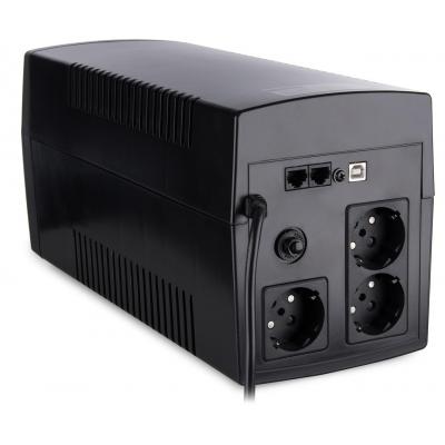 Джерело безперебійного живлення Vinga LED 1200VA plastic case with USB (VPE-1200PU) фото №5