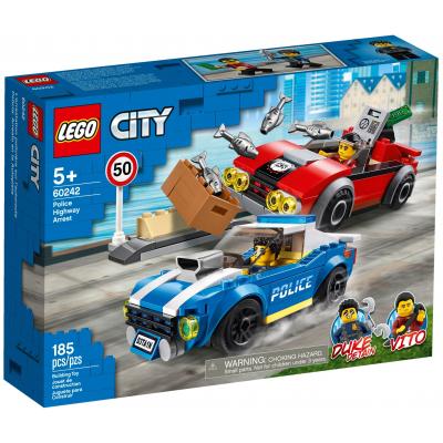 Конструктор Lego  City Police Арест на шоссе 185 деталей (60242)