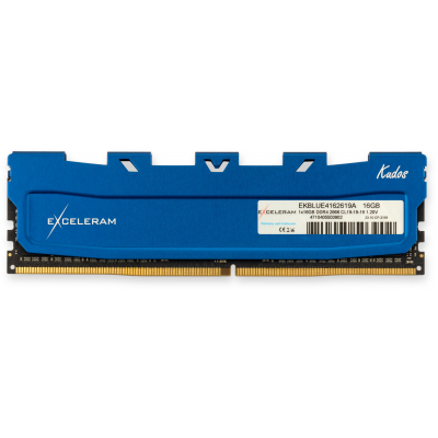 Модуль пам'яті для комп'ютера Exceleram DDR4 16GB 2666 MHz Kudos Blue  (EKBLUE4162619A)