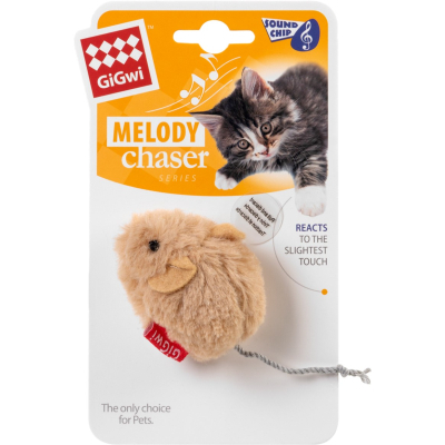 Іграшки для котів GiGwi Melody chaser Мишка зі звуковим чіпом 13 см (75217) фото №2