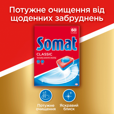 Таблетки для посудомоек Somat Classic 110 шт. (9000101535334) фото №2