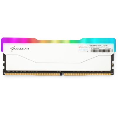 Модуль пам'яті для комп'ютера Exceleram DDR4 16GB 2666 MHz RGB X2 Series White  (ERX2W416269C)
