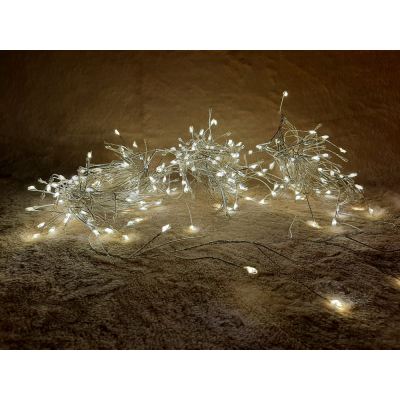 Гирлянда Luca Lighting кластер, серебряная струна, 20 м, теплый белый (8718861852684) фото №3