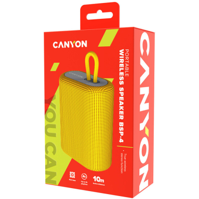 Портативна колонка Canyon BSP-4 Bluetooth Yellow (CNE-CBTSP4Y) фото №5
