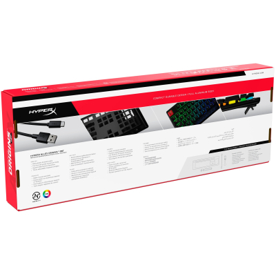 Клавиатура HyperX Alloy Origins Red USB RGB PBT ENG/RU (639N3AA) фото №9