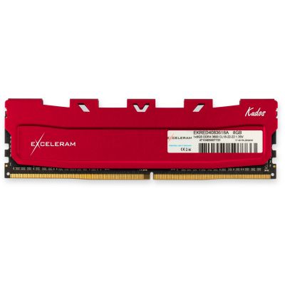 Модуль пам'яті для комп'ютера Exceleram DDR4 8GB 3600 MHz Red Kudos  (EKRED4083618A)