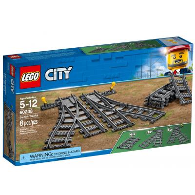 Конструктор Lego  City Железнодорожные стрелки 8 деталей (60238)