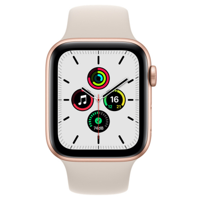 Smart часы Apple Watch SE GPS, 40mm Gold Aluminium Case with Starlight Sport (MKQ03UL/A) фото №2