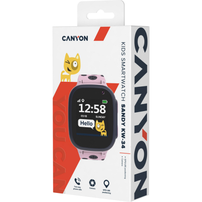 Smart годинник Canyon CNE-KW34PP Kids smartwatch Sandy, Pink (CNE-KW34PP) фото №6