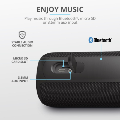Акустична система Trust Caro Max Powerful Bluetooth Speaker Black (23833) фото №8