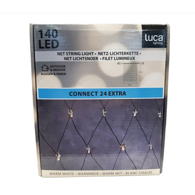 Гірлянда Luca Lighting сетка черная 2х2 м теплый белый (8711473759860) фото №4