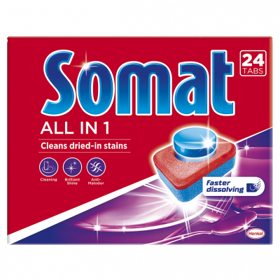 Таблетки для посудомийок Somat All in 1 24 шт (9000101347814)