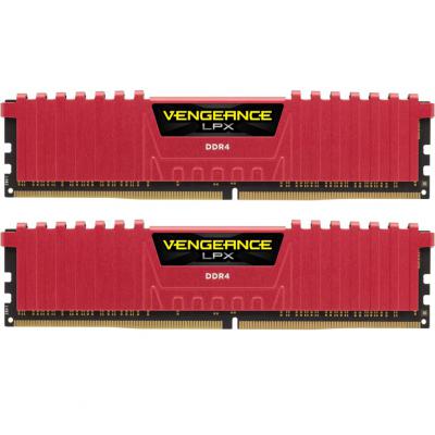 Модуль памяти для компьютера CORSAIR DDR4 16GB (2x8GB) 3200 MHz Vengeance LPX Red  (CMK16GX4M2B3200C16R)