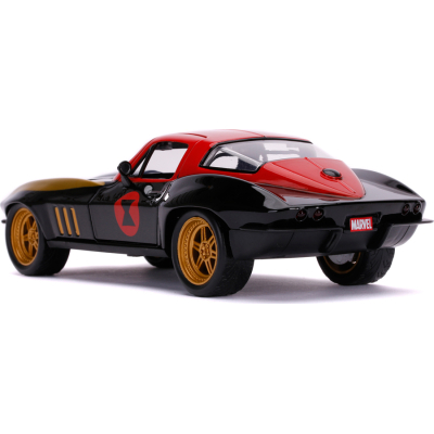 Машини Jada Марвел Месники Chevrolet Corvette (1966)   фігурка Чорної вдови 1:24 (2532250) фото №9