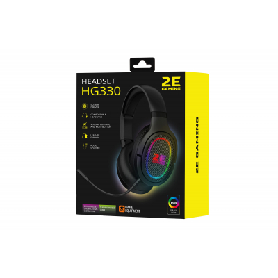 Наушники 2E HG330 RGB 3.5mm Black (-HG330BK) фото №2