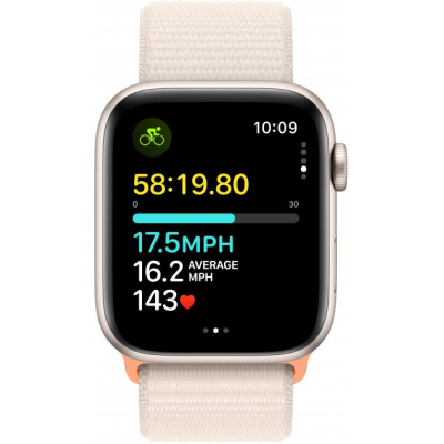 Смарт-годинник Apple Watch SE 2023 GPS 44mm Starlight Aluminium Case with Starlight Sport Loop (MRE63QP/A) фото №6
