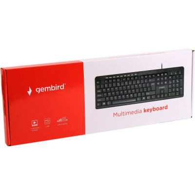 Клавіатура Gembird KB-UM-106-UA USB Black (KB-UM-106-UA) фото №3