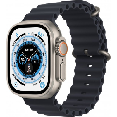 Smart часы Apple Watch Ultra GPS   Cellular, 49mm Titanium Case with Midnight Ocean Band (MQFK3UL/A)