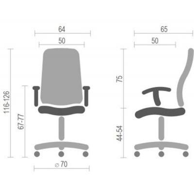 Офісне крісло АКЛАС Асигару CH TILT Черное (20594) фото №3