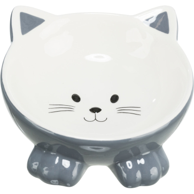 Посуд для котів Trixie Посуда для кошек  Миска керамическая в виде котика150 мл/14 см (цвета в ассортименте) (4011905248073 фото №4