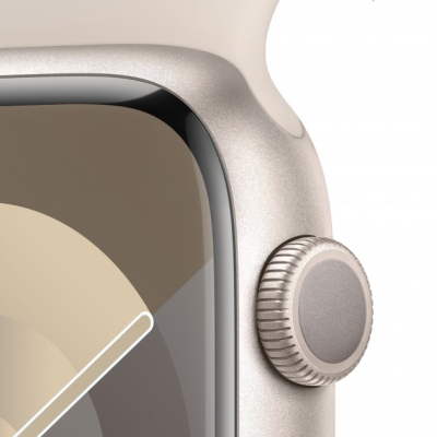 Смарт-годинник Apple Watch Series 9 GPS 41mm Starlight Aluminium Case with Starlight Sport Band - S/M (MR8T3QP/A) фото №3