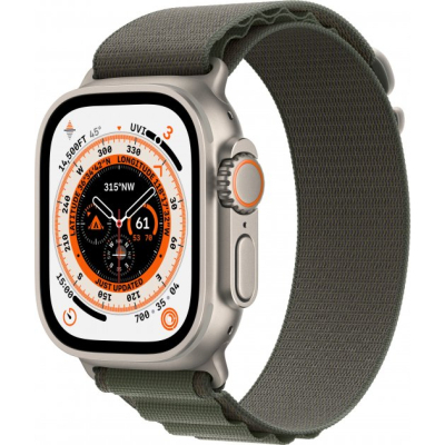 Smart годинник Apple Watch Ultra GPS   Cellular, 49mm Titanium Case with Green Alpine Loop -Medium (MQFN3UL/A